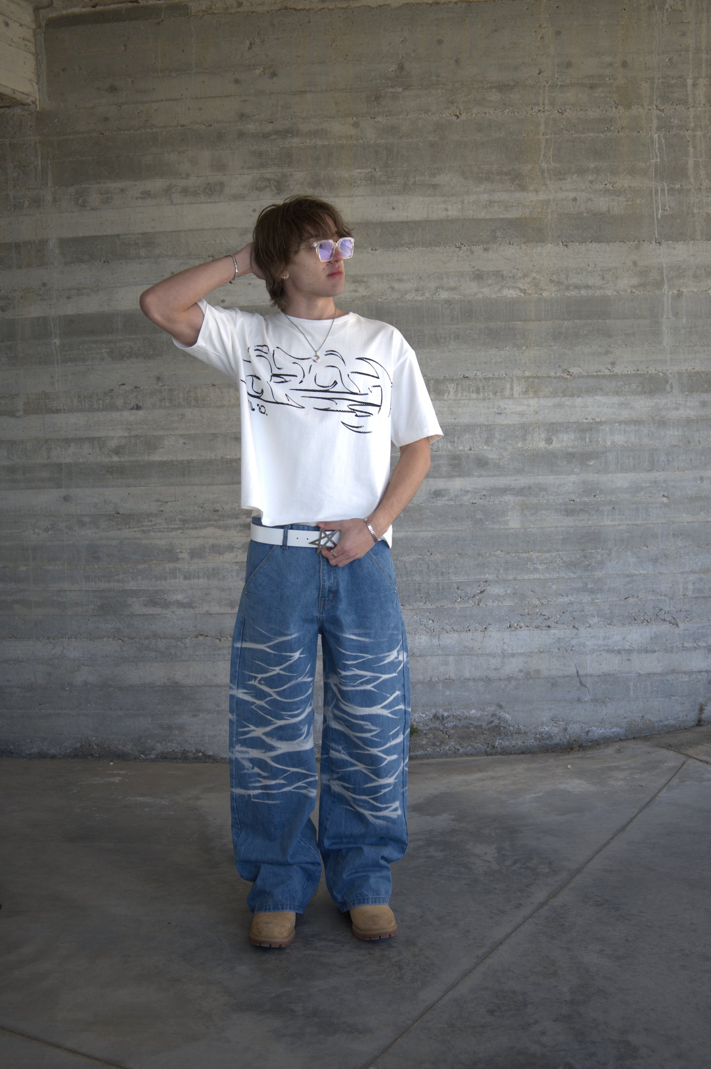 CHILL "One Star" Belt White