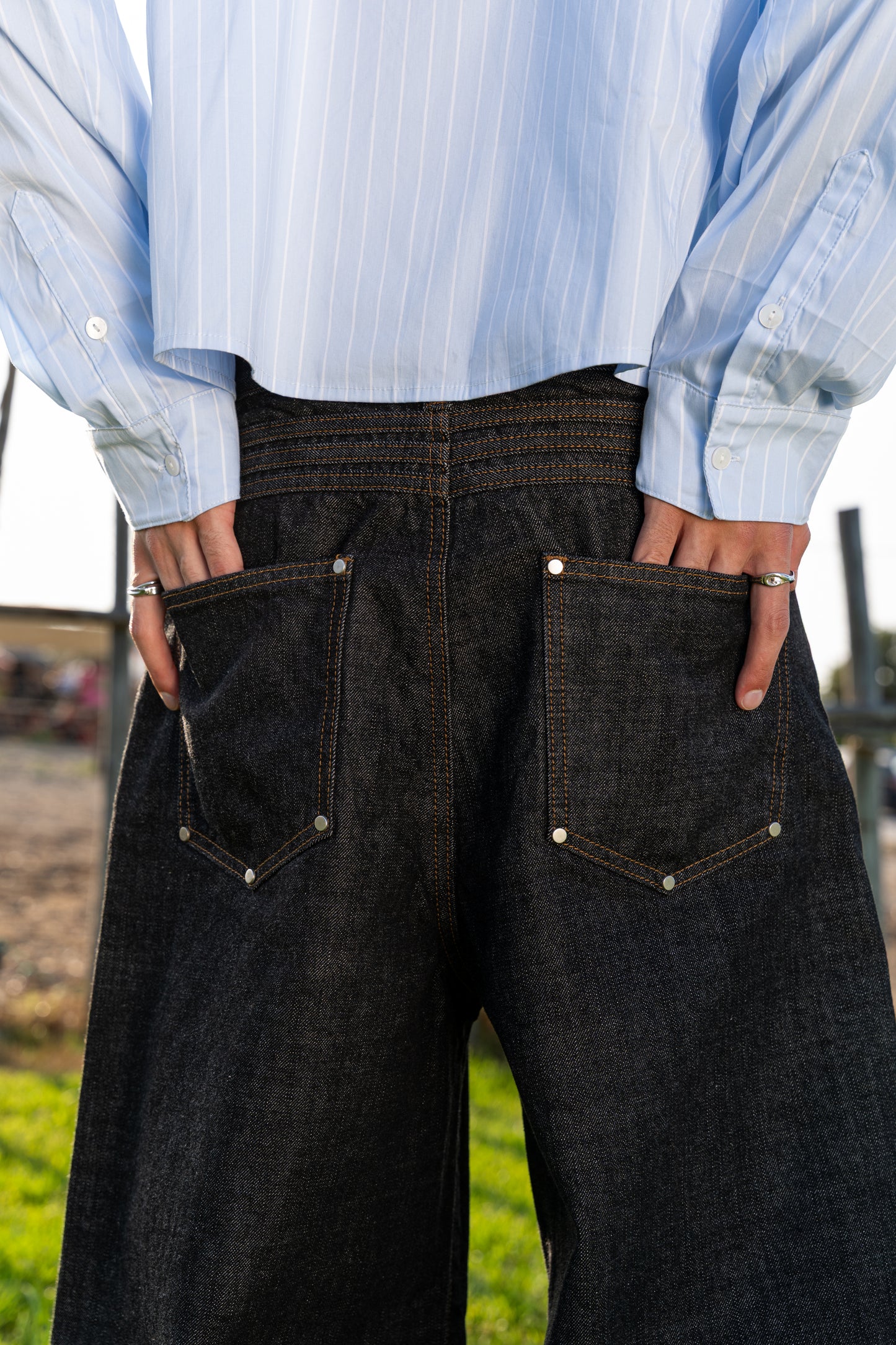CHILL "South" Raw Denim Wide Leg