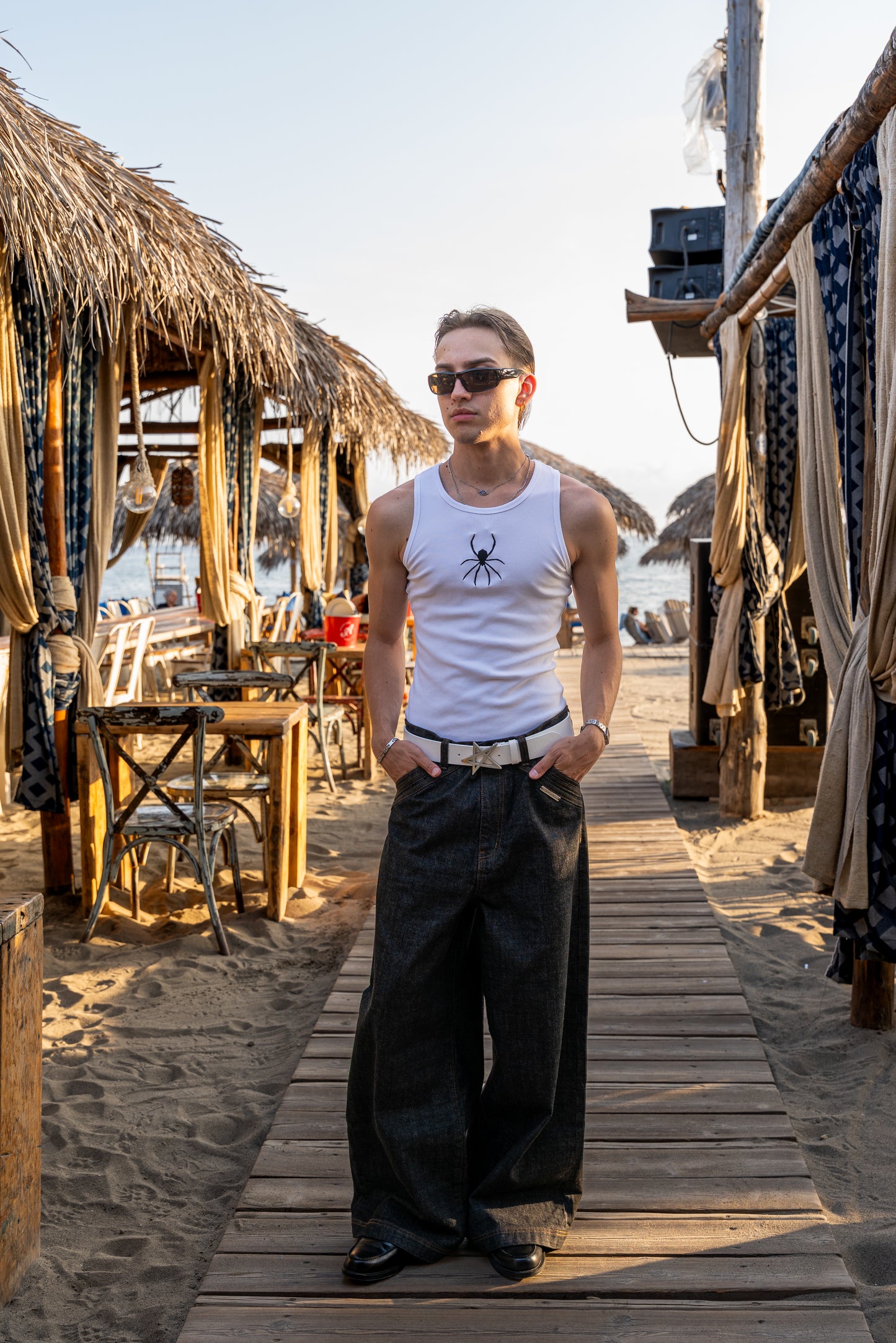 CHILL "Spider" Tank Top White