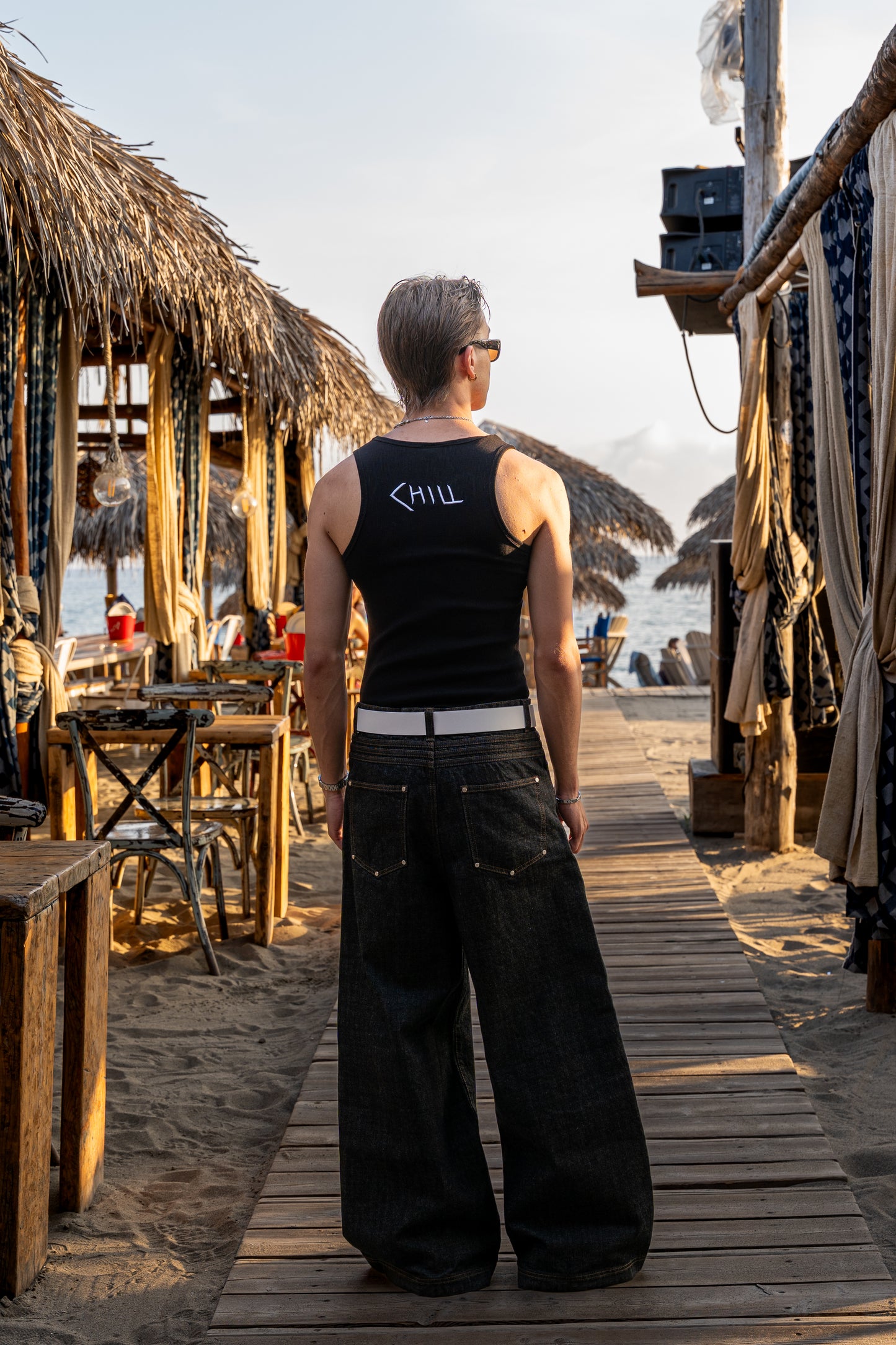 CHILL "Spider" Tank Top Black