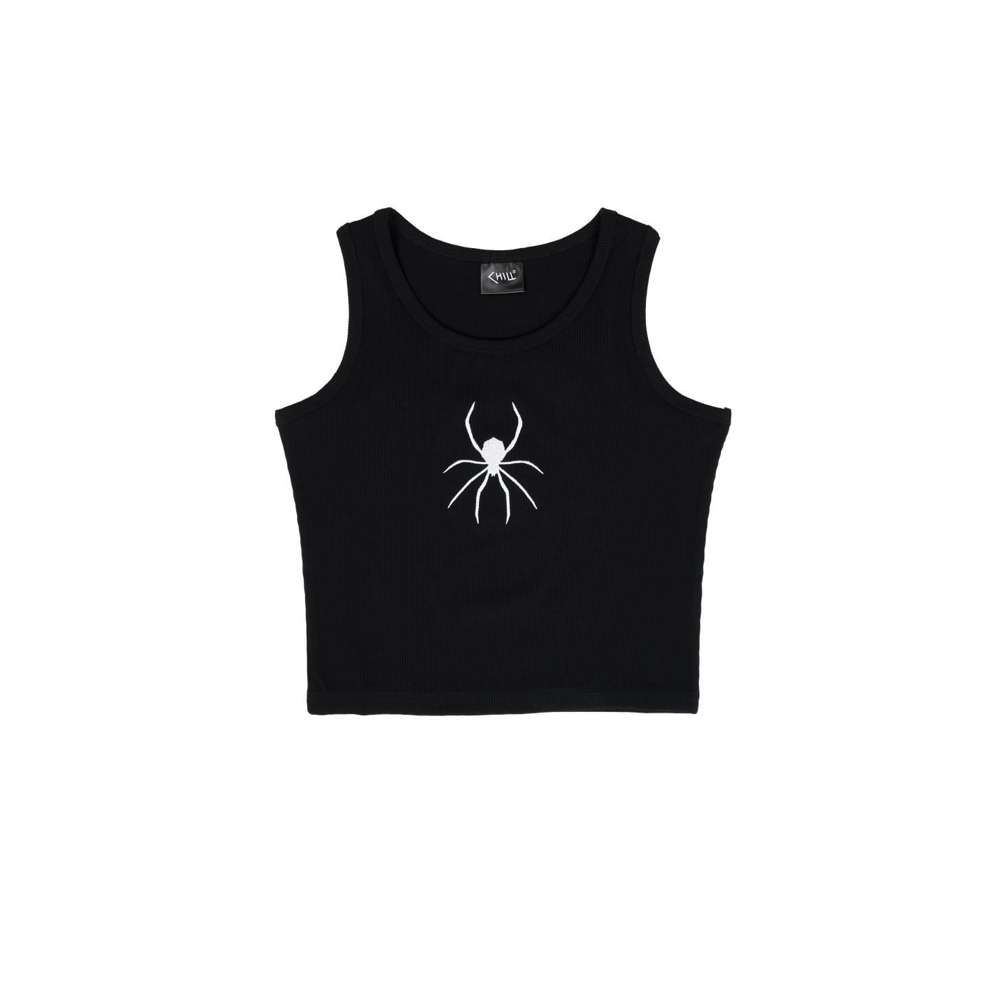 CHILL "Spider" Crop Top Black