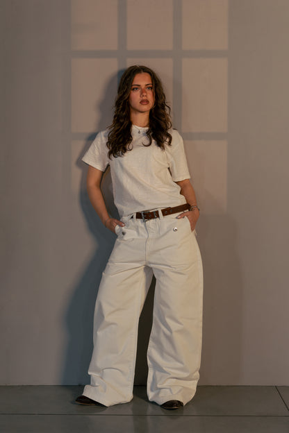 PREORDINA Jeans Selvedge "Insoliti" Larghi Bianchi