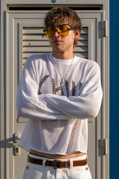 "South" Long Sleeve Holed