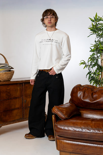 "Unusual" Selvedge Denim Baggy Black