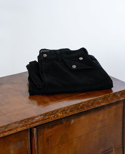 "Unusual" Selvedge Denim Baggy Black