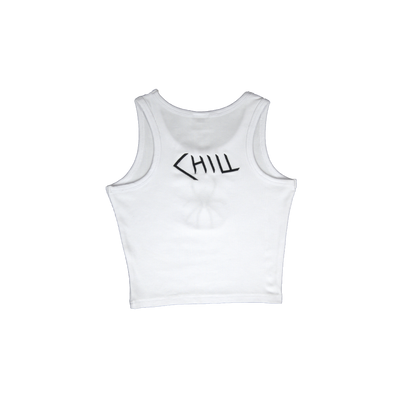CHILL "Spider" Crop Top White