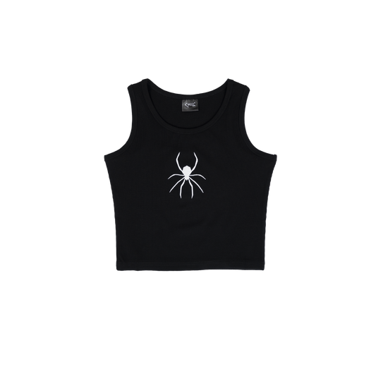 CHILL "Spider" Crop Top Black