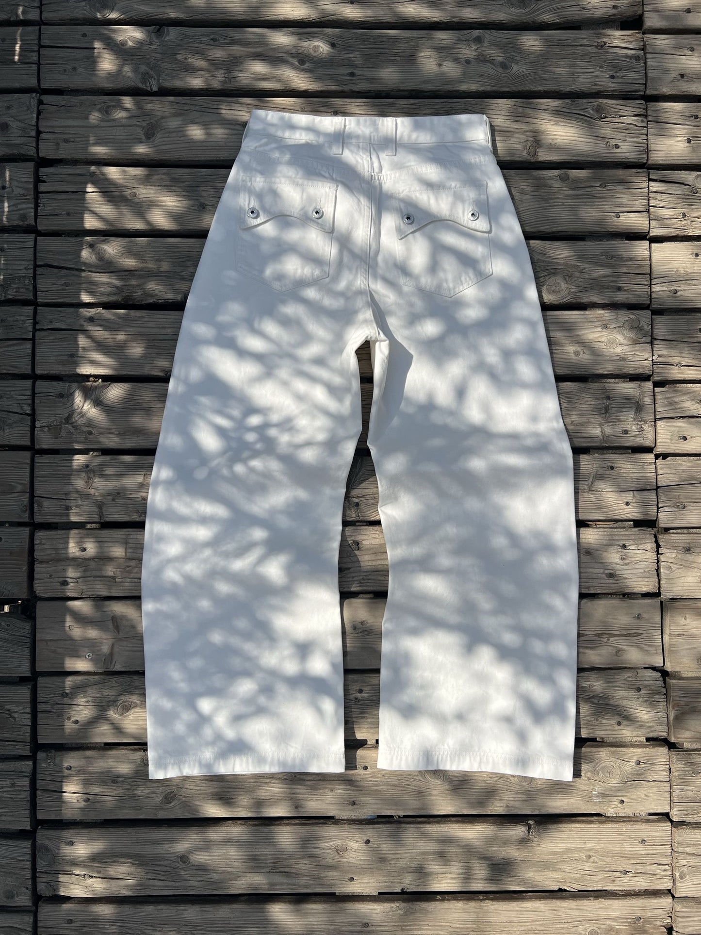 "Unusual" Selvedge Denim Baggy White