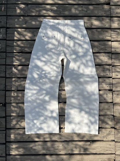"Unusual" Selvedge Denim Baggy White