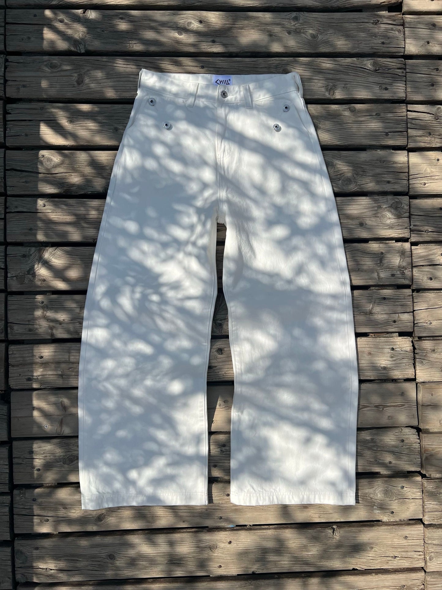 "Unusual" Selvedge Denim Baggy White