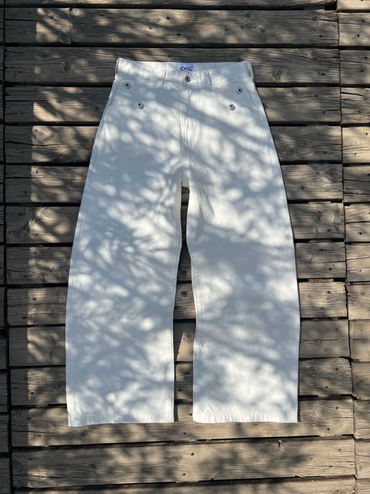 "Unusual" Selvedge Denim Baggy White
