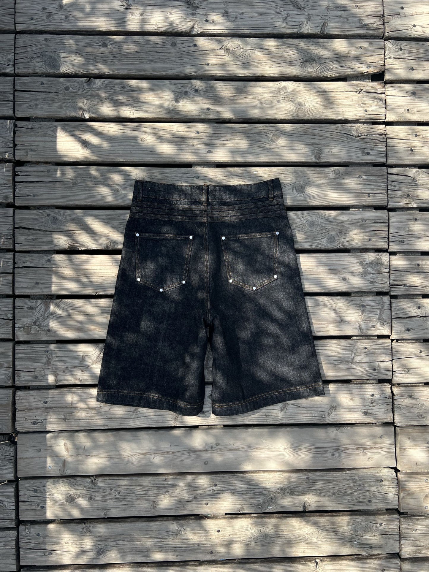 "South" Jorts in denim grezzo