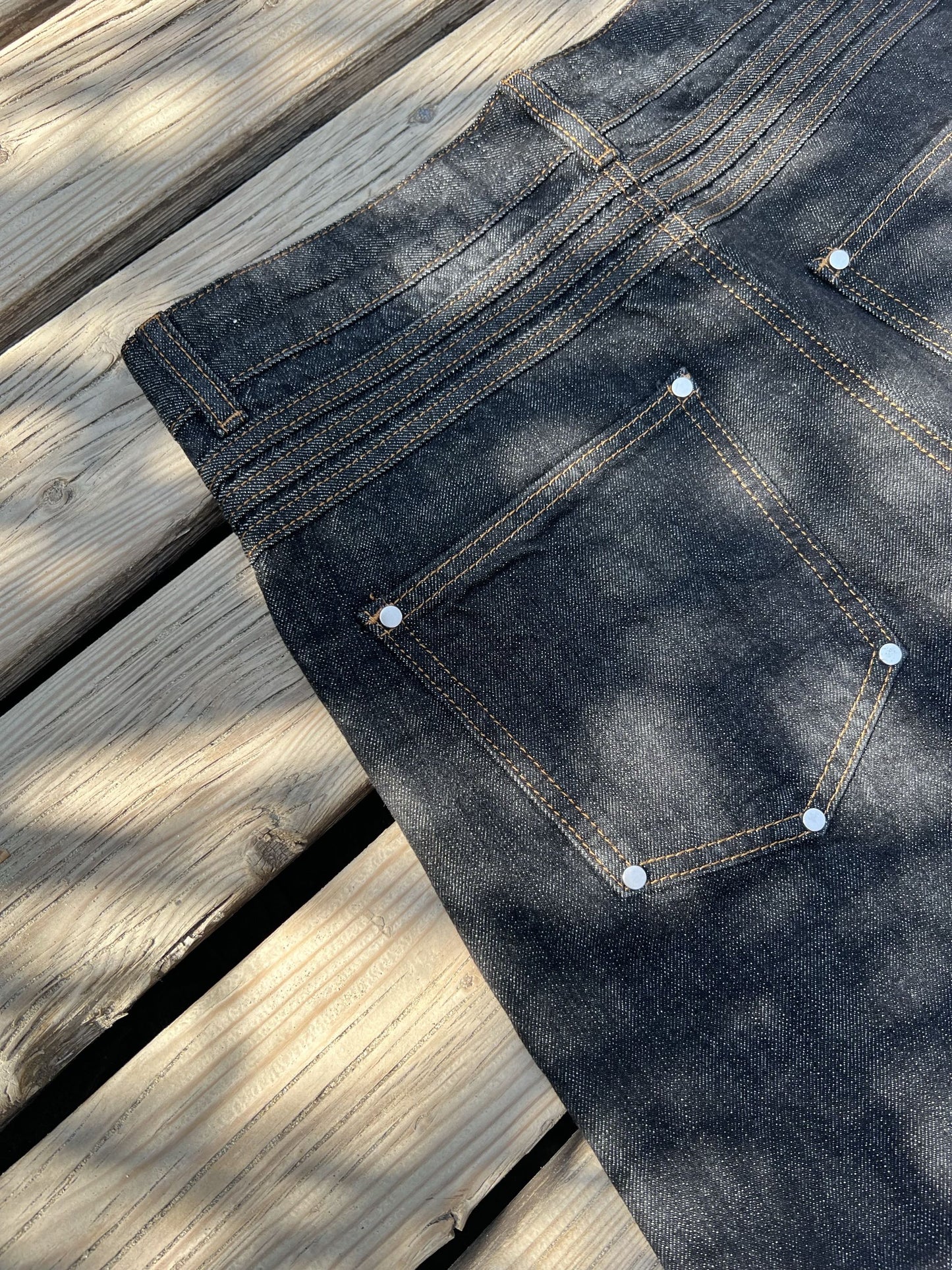 "South" Jorts in denim grezzo