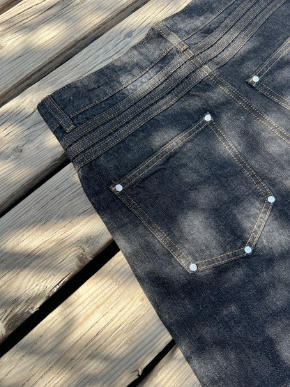 "South" Jorts in denim grezzo