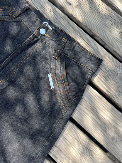 "South" Jorts in denim grezzo